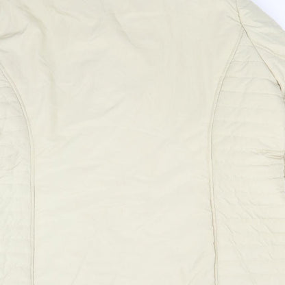 Preloved ELVI Womens Beige   Overcoat Coat Size L - Label