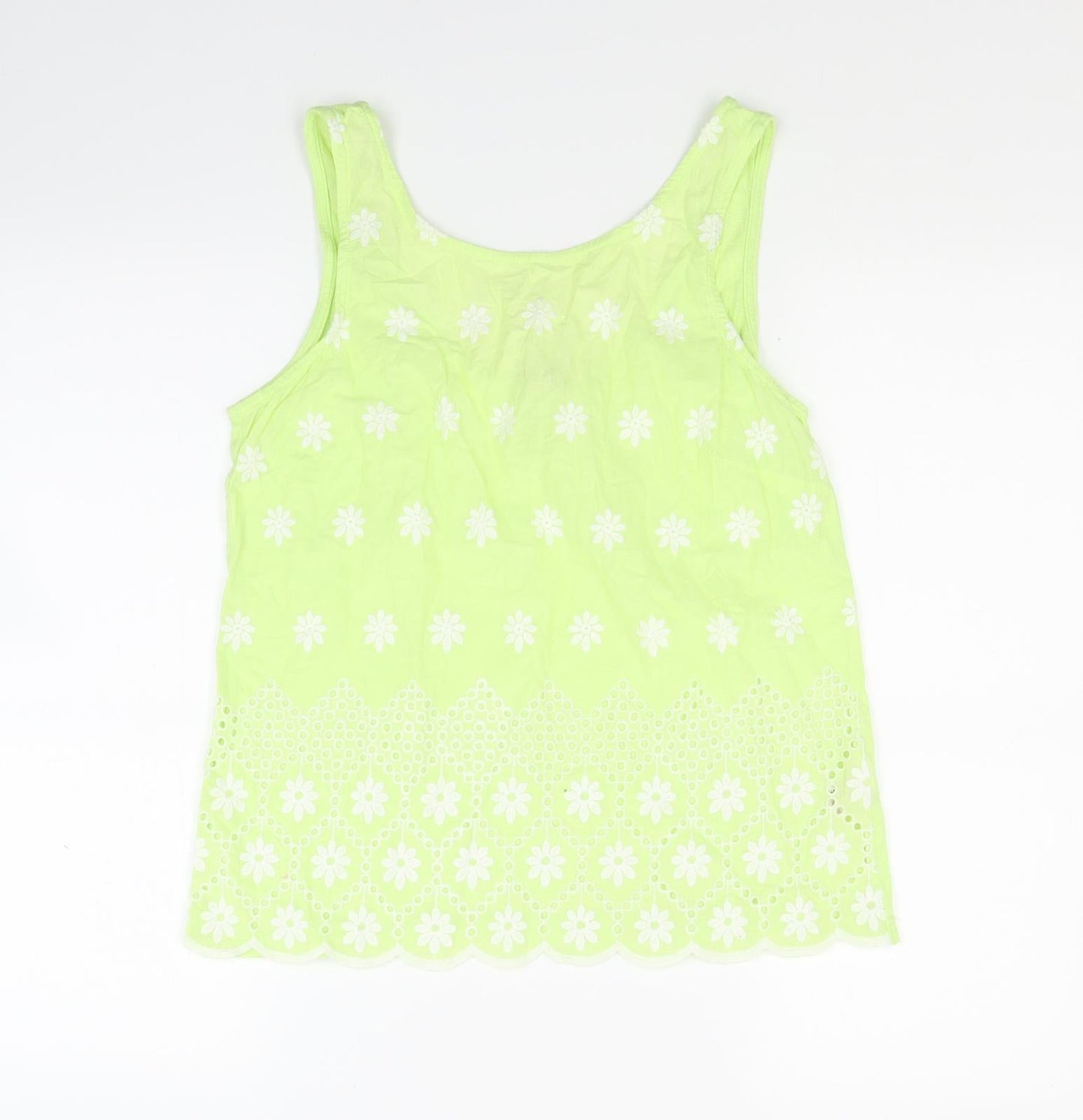 NEXT Womens Green Floral Jersey Basic Tank Size 10