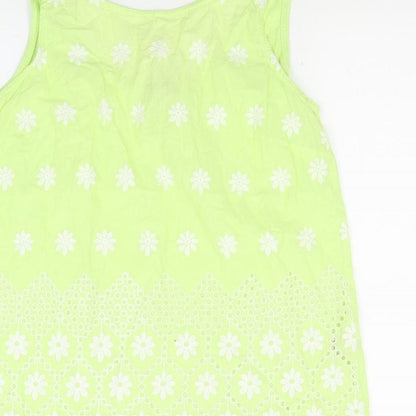 Preloved NEXT Womens Green Floral Jersey Basic Tank Size 10 - Label