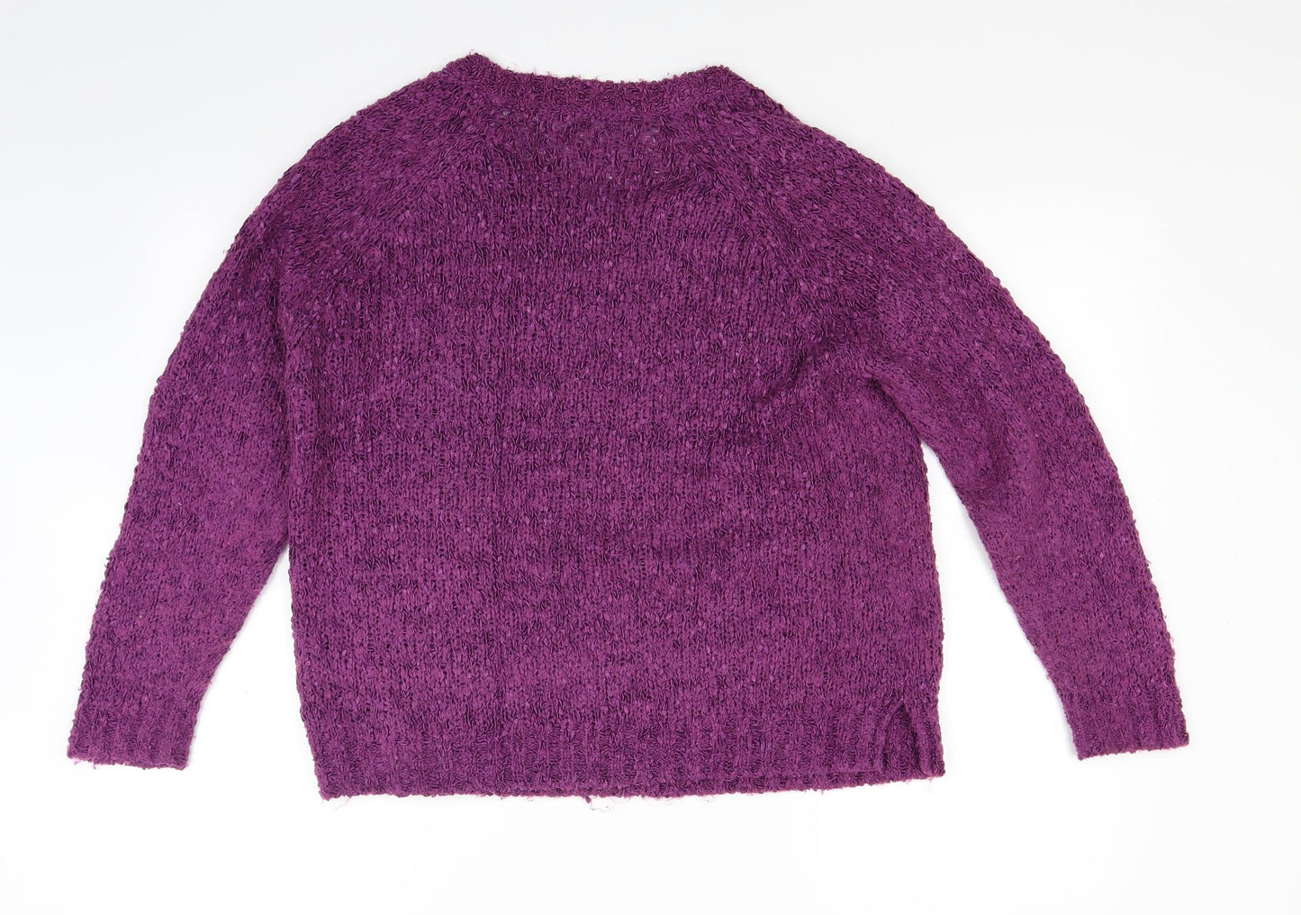 George Womens Purple  Knit Pullover Jumper Size 14