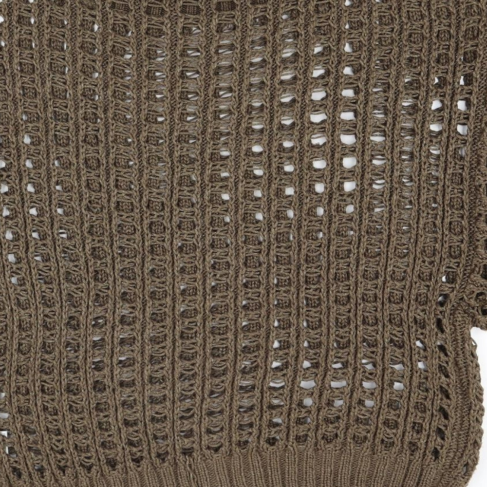 Et Vous Womens Brown  Knit Pullover Jumper Size 14