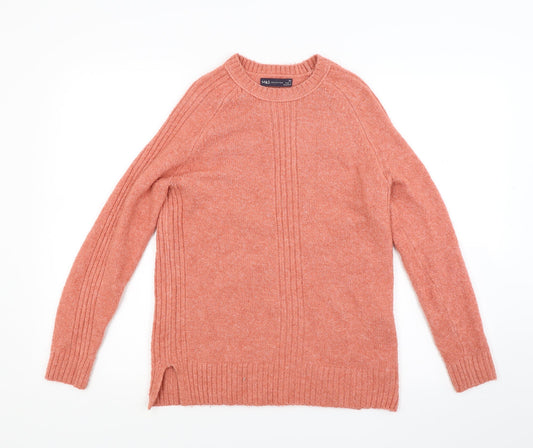 Marks and Spencer Womens Orange  Knit Pullover Jumper Size XS