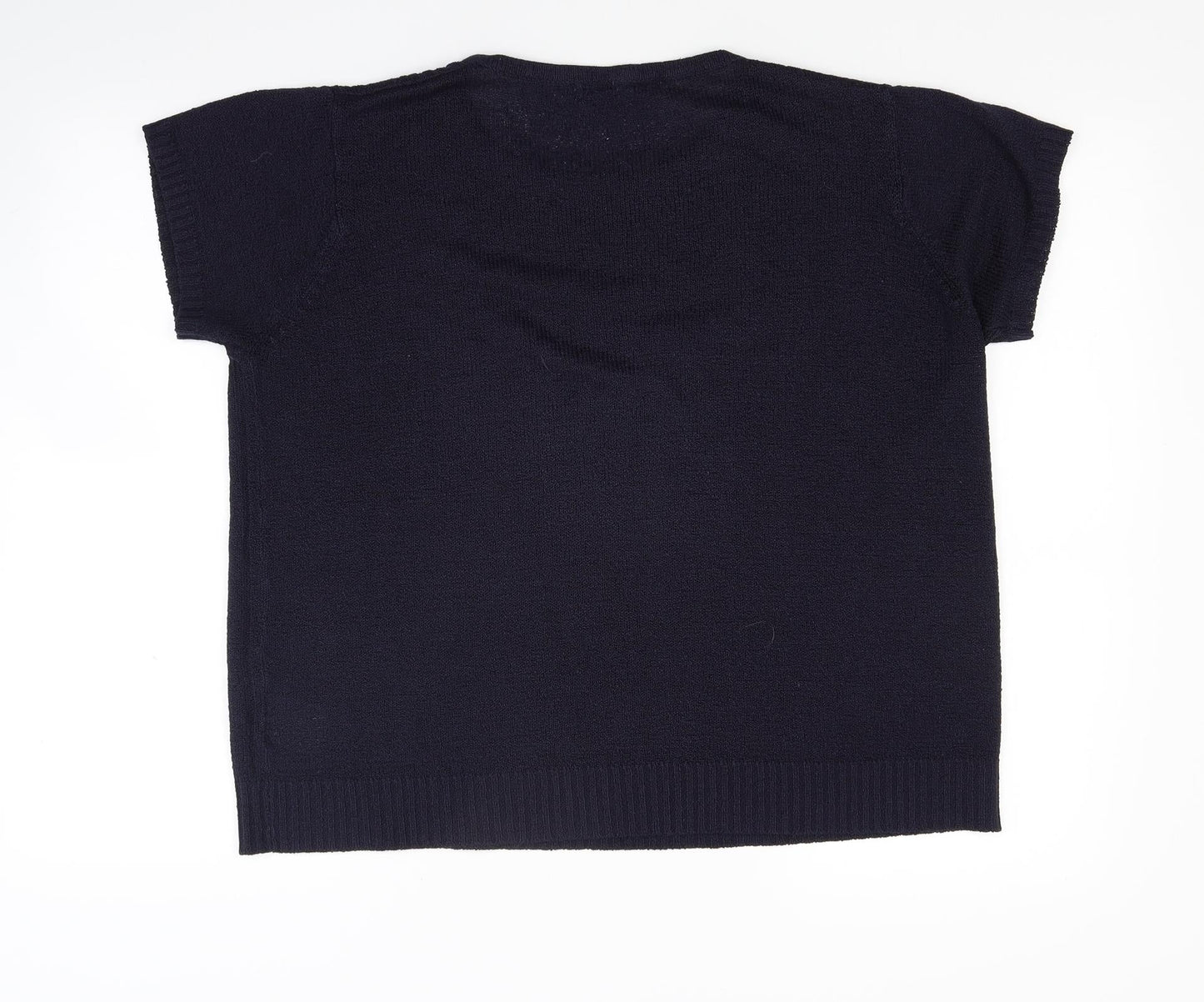 EWM Womens Blue  Knit Pullover Jumper Size L