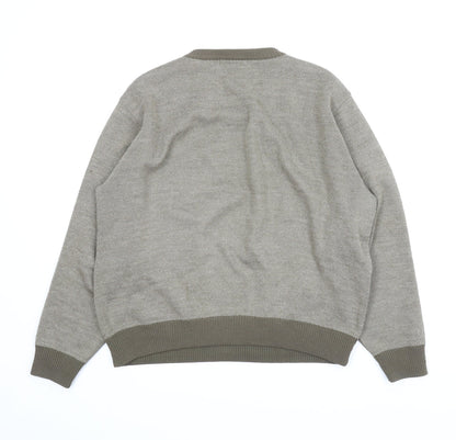 Preloved M&S Mens Green   Pullover Jumper Size M - Back