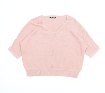 Preloved Select Womens Pink   Pullover Jumper Size L - Front