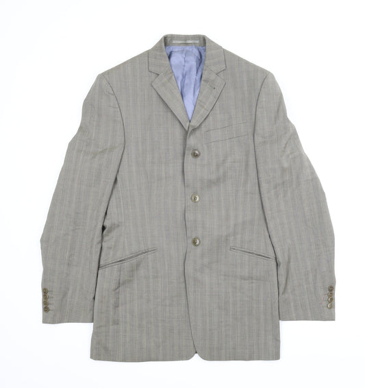 NEXT Mens Brown Striped  Jacket Suit Jacket Size 36