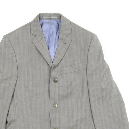 Preloved NEXT Mens Brown Striped  Jacket Suit Jacket Size 36 - Detail