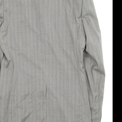 Preloved NEXT Mens Brown Striped  Jacket Suit Jacket Size 36 - Label