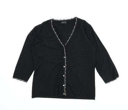 Preloved Florence & Fred Womens Black   Cardigan Jumper Size M - Front