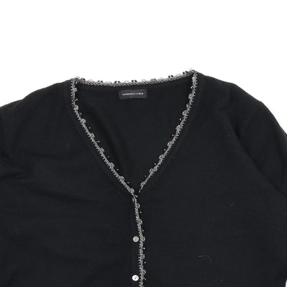Preloved Florence & Fred Womens Black   Cardigan Jumper Size M - Detail