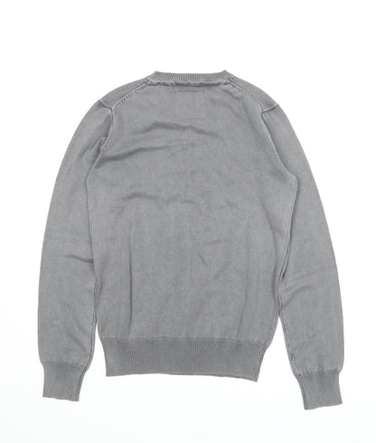 Preloved H&M Mens Grey   Pullover Jumper Size S - Back