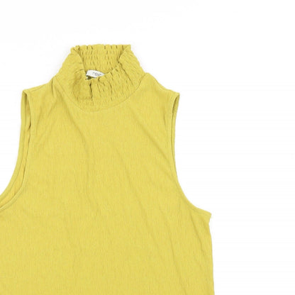 Preloved NEXT Womens Yellow   Basic T-Shirt Size 14 - Detail