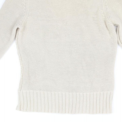 Preloved Marks and Spencer Womens Beige   Pullover Jumper Size 12 - Label