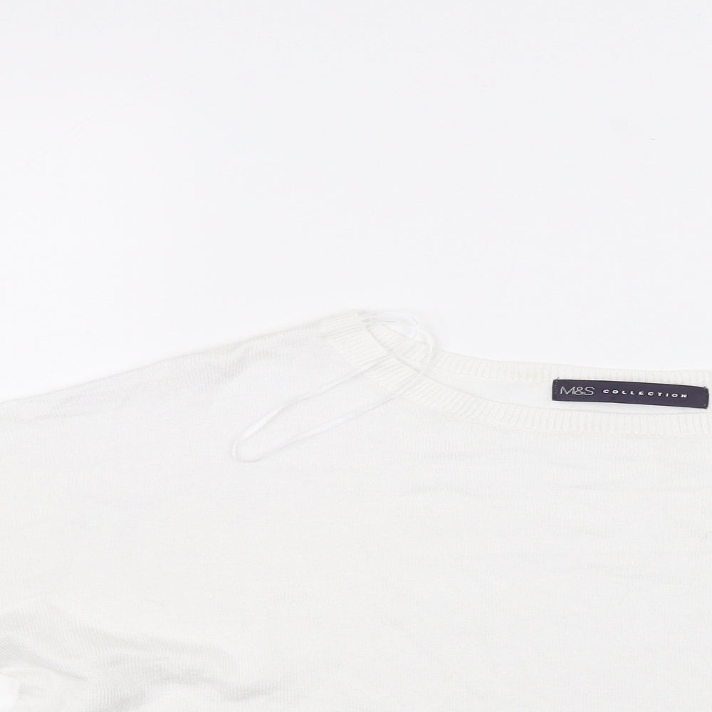 Marks and Spencer Womens White   Basic T-Shirt Size 14