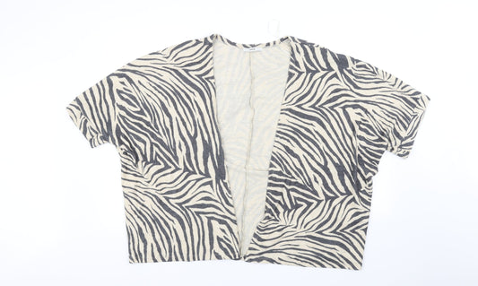 George Womens Beige Geometric  Cardigan Jumper Size S