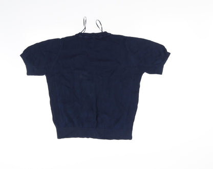 Preloved Marks and Spencer Womens Blue   Basic T-Shirt Size 14 - Back