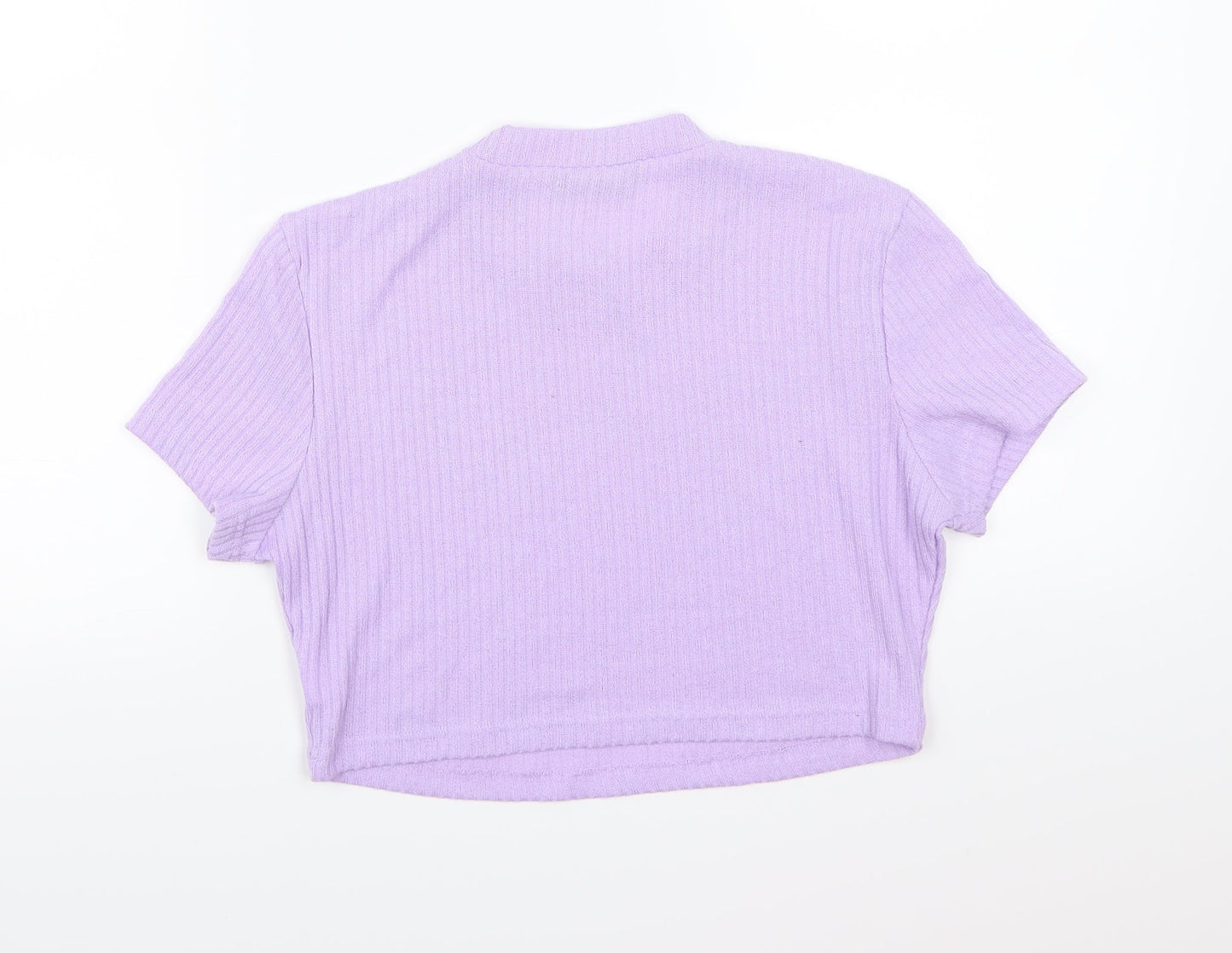 SHIEN Womens Purple   Cropped T-Shirt Size XL