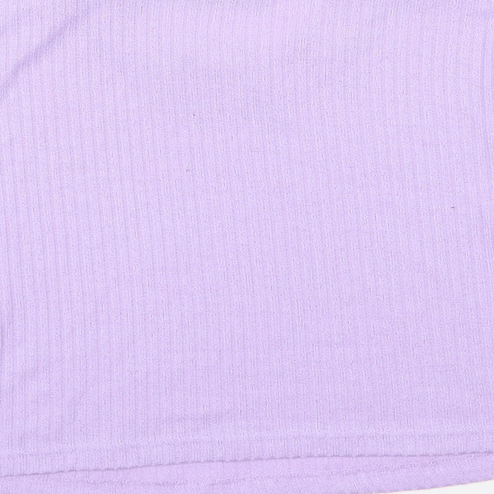 SHIEN Womens Purple   Cropped T-Shirt Size XL