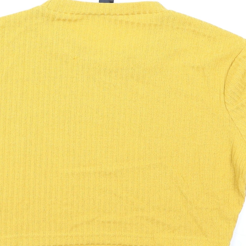 SheIn Womens Yellow   Cropped T-Shirt Size XL