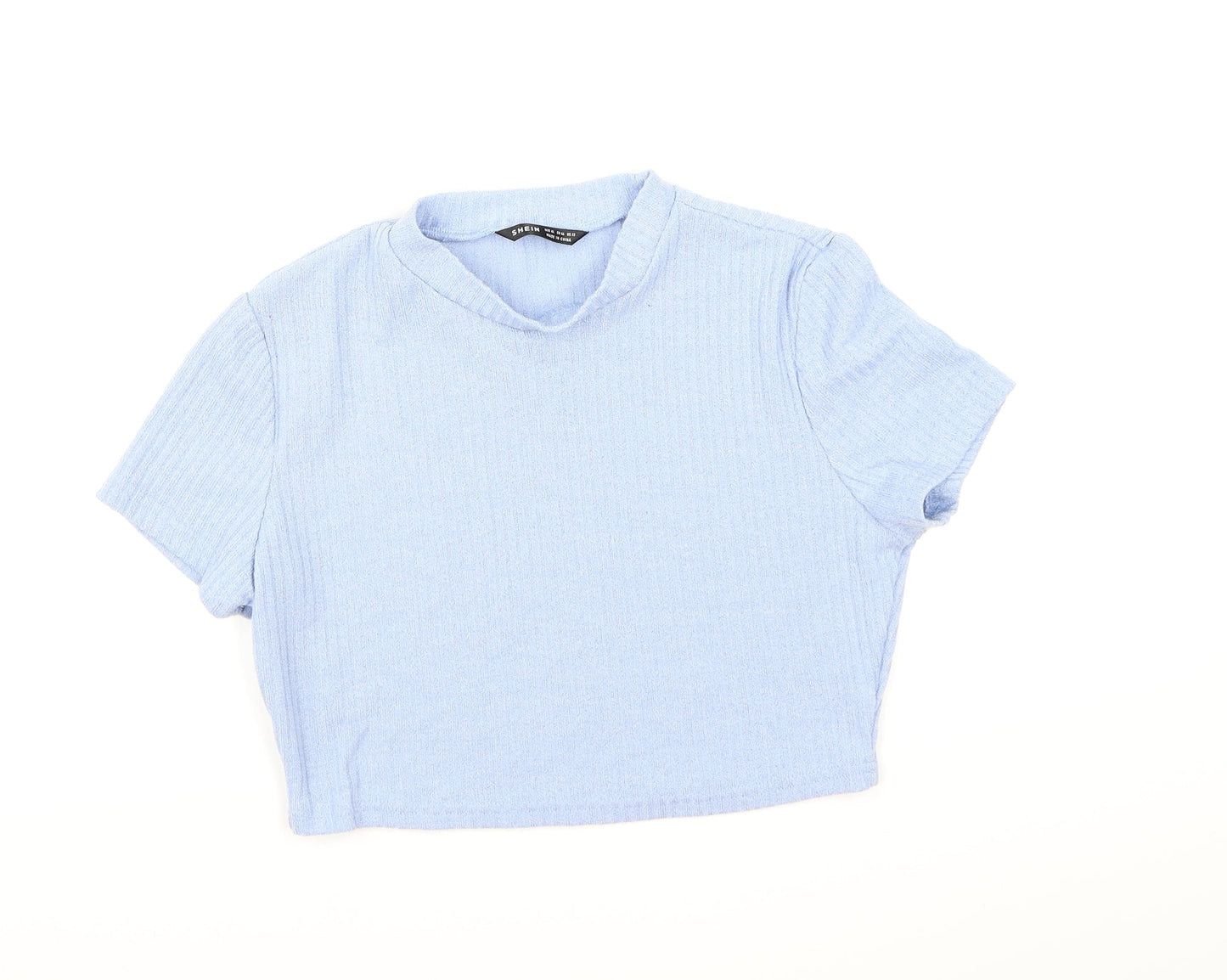 SHIEN Womens Blue   Cropped T-Shirt Size XL