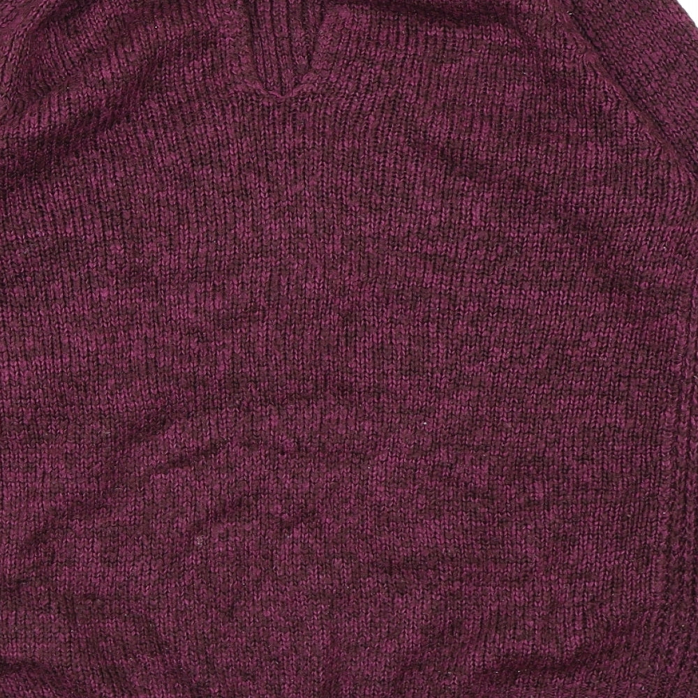 New Look Womens Purple  Knit Pullover Jumper Size S