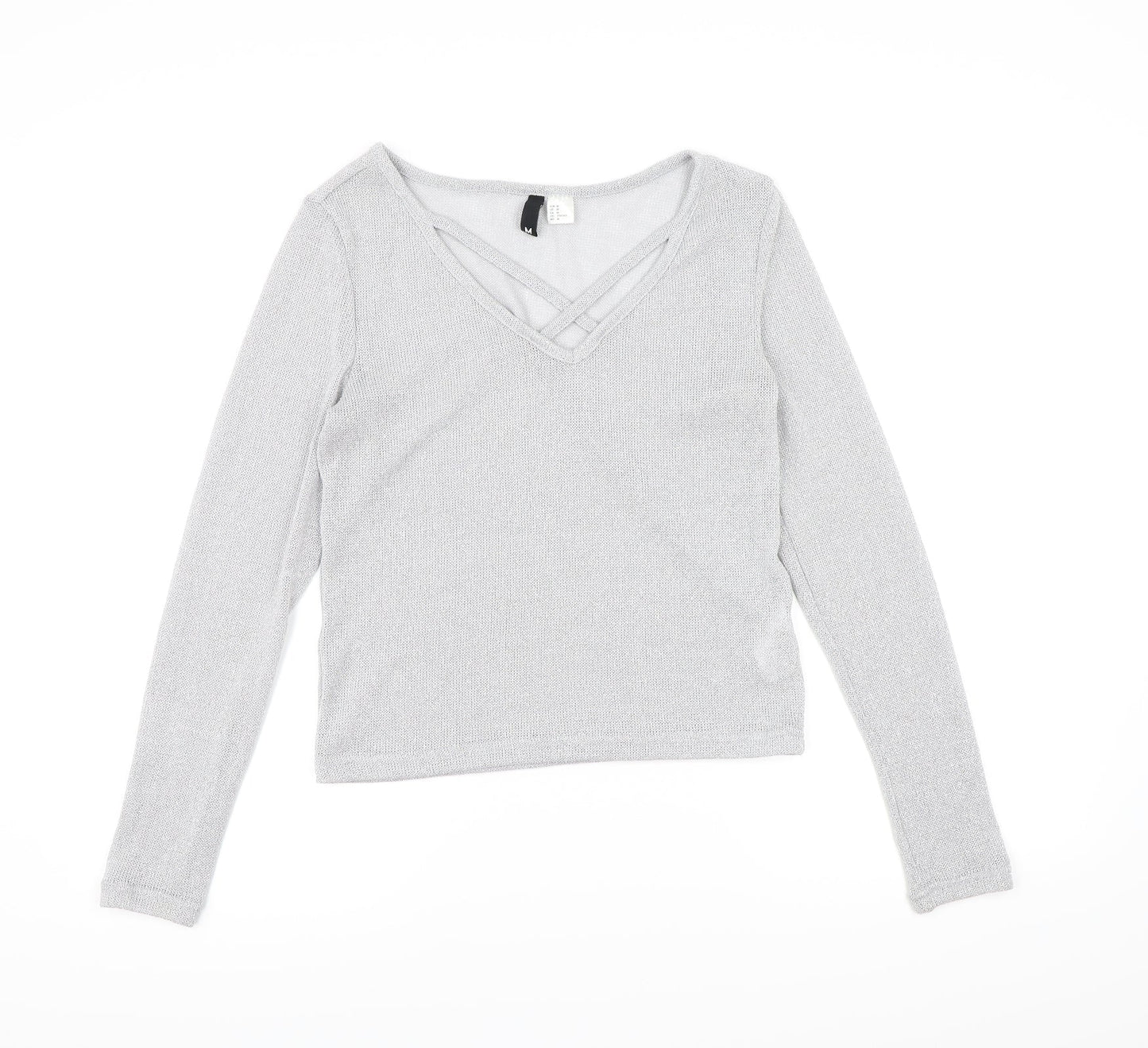 Divided by H&M Womens Silver  Knit Pullover Jumper Size M