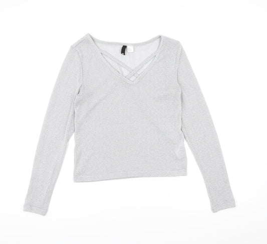 Divided by H&M Womens Silver  Knit Pullover Jumper Size M