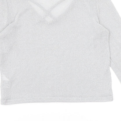 Preloved Divided by H&M Womens Silver  Knit Pullover Jumper Size M - Label