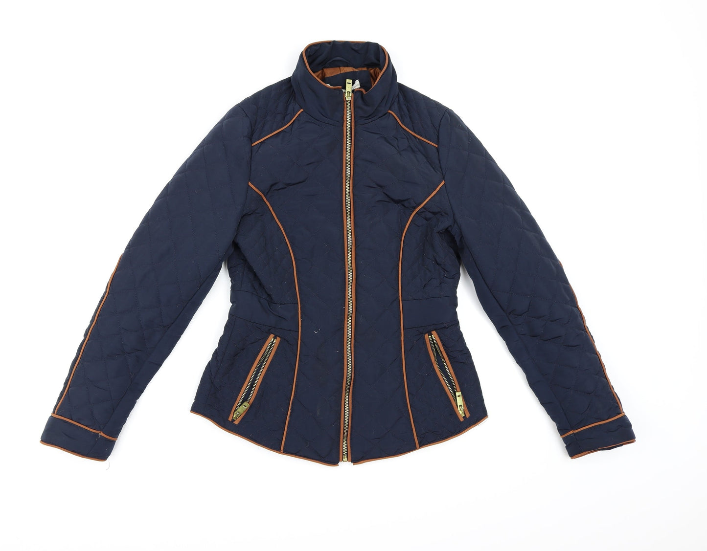 H&M Womens Blue   Overcoat Coat Size 8