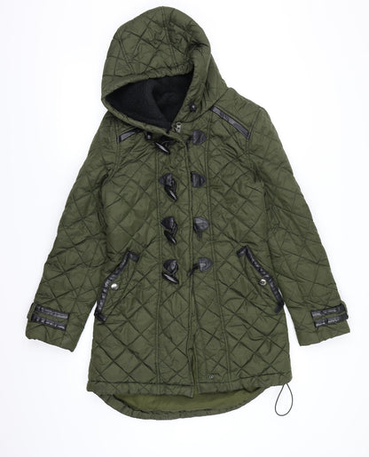 Preloved NEXT Womens Green   Quilted Coat Size 6 - Front