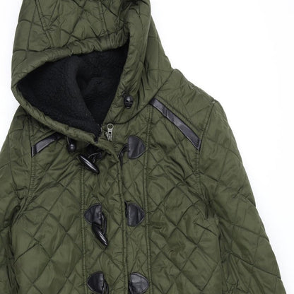 Preloved NEXT Womens Green   Quilted Coat Size 6 - Detail