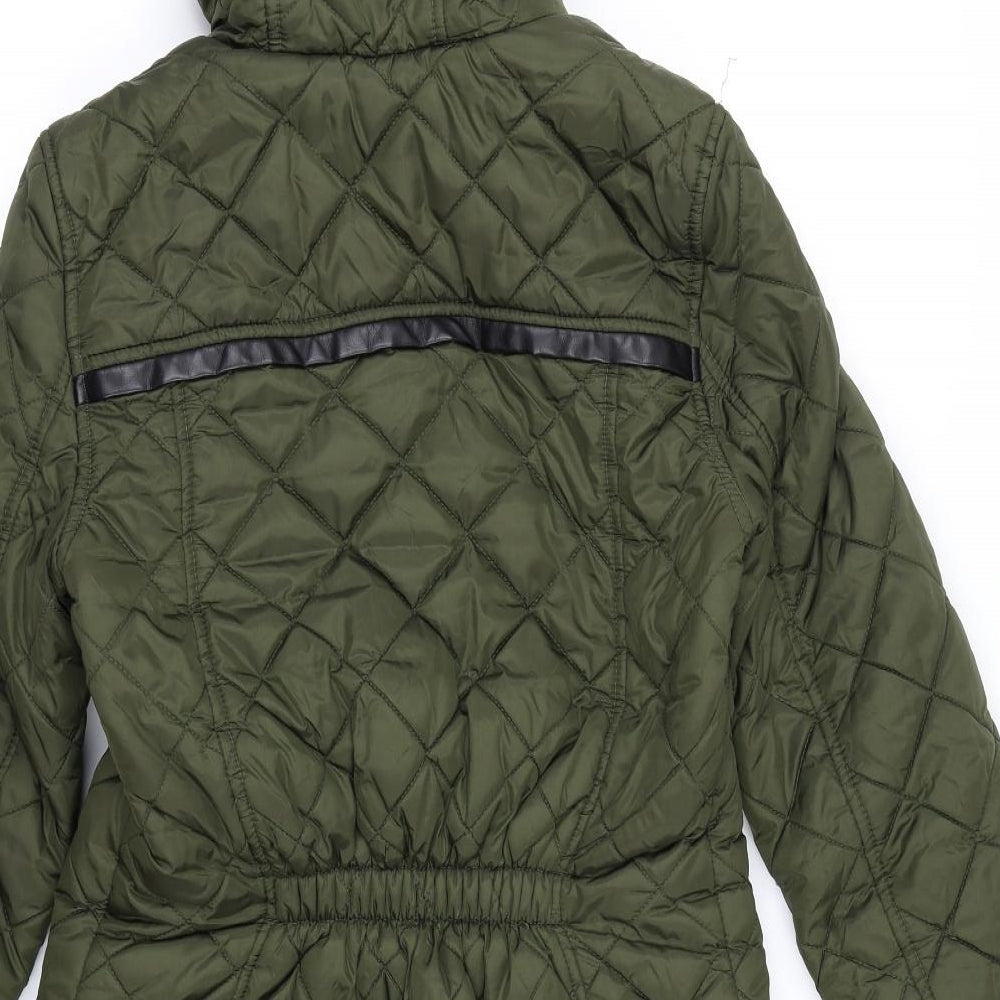 NEXT Womens Green   Quilted Coat Size 6