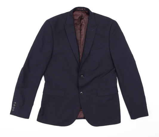 NEXT Mens Blue  Rayon Jacket Suit Jacket Size 42
