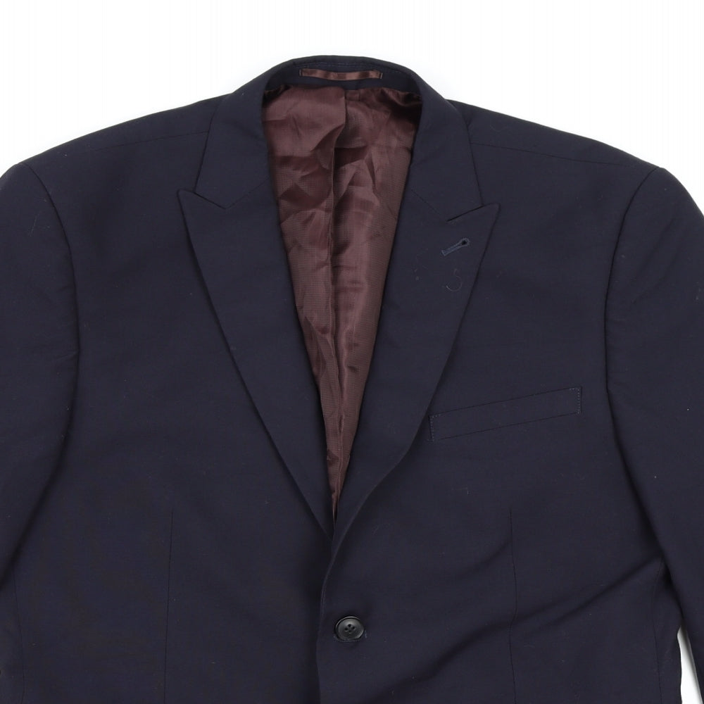 NEXT Mens Blue  Rayon Jacket Suit Jacket Size 42