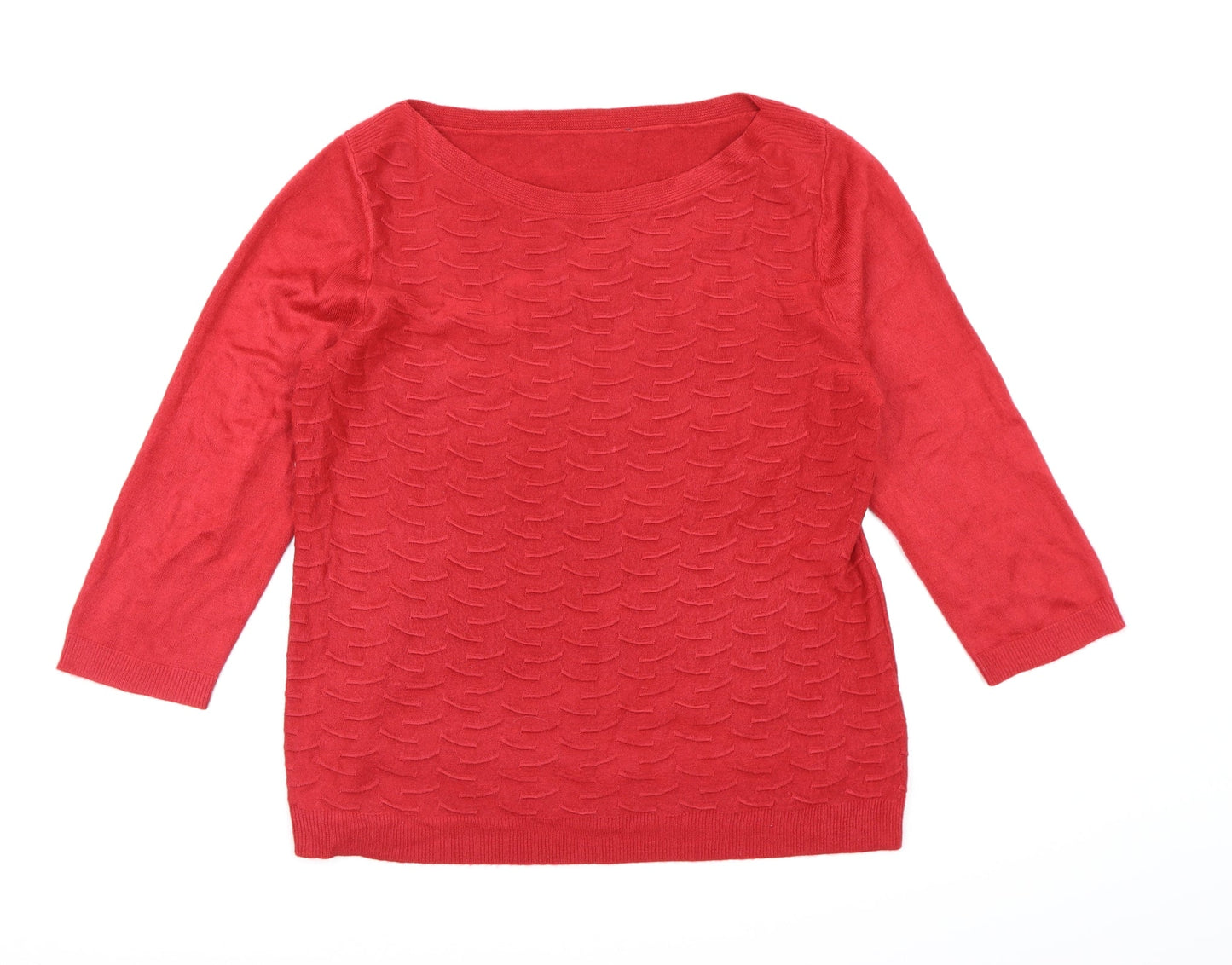 Bonmarché Womens Red  Knit Pullover Jumper Size 14