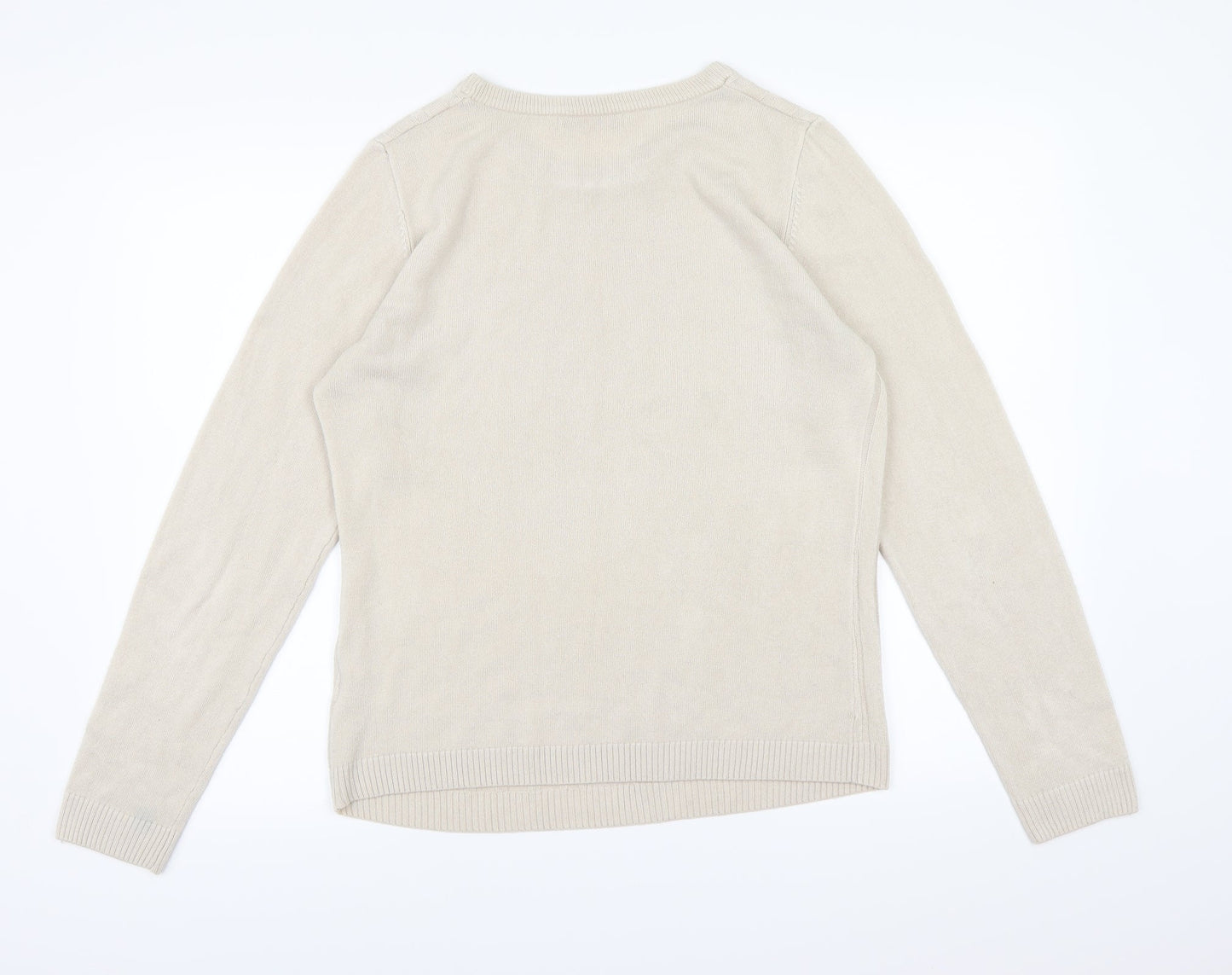 Anna rose Womens Beige  Knit Pullover Jumper Size L