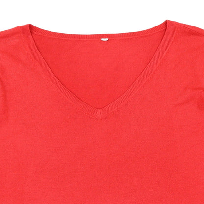 Preloved BHS Womens Red  Knit Pullover Jumper Size 22 - Detail