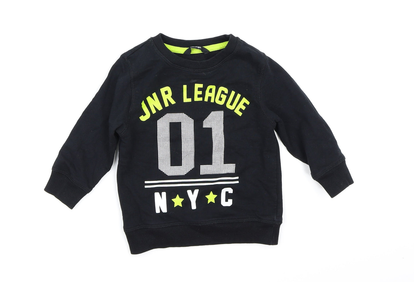 George Boys Black  Jersey Pullover Jumper Size 18-24 Months