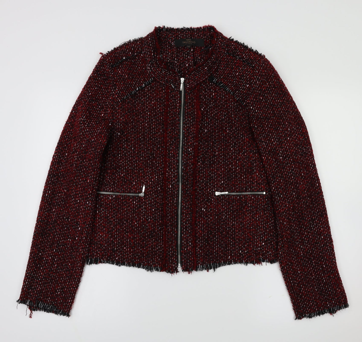 NEXT Womens Red Check  Jacket Coat Size 14