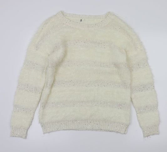 F&F Womens Ivory   Pullover Jumper Size 10