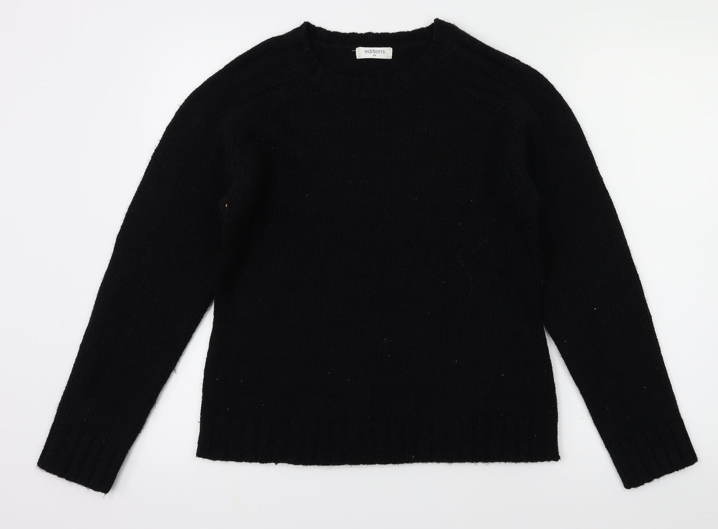 editions Womens Black   Pullover Sweatshirt Size M