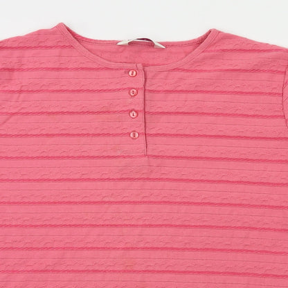 Preloved Bonmarché Womens Pink   Basic T-Shirt Size L - Detail