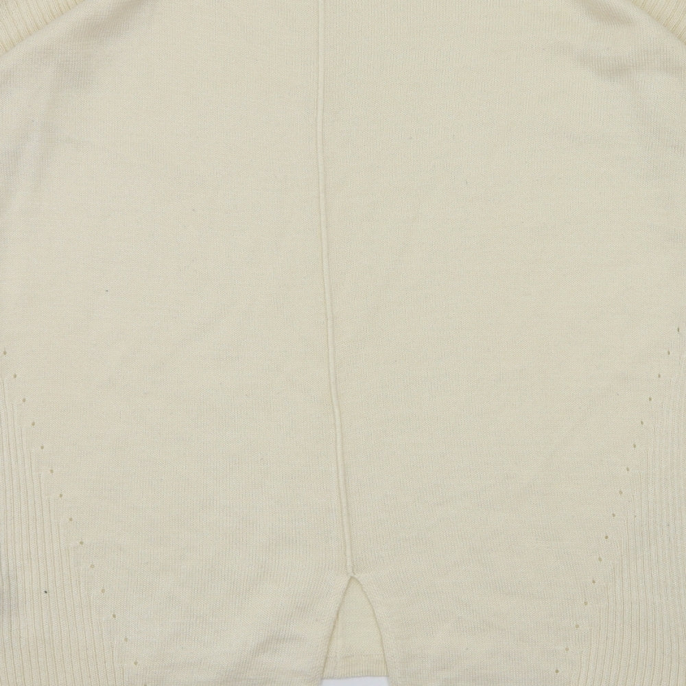 Topshop Womens Ivory   Basic T-Shirt Size 8