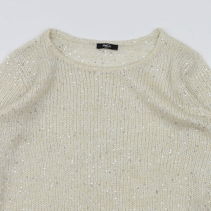 Preloved M&Co Womens Ivory   Pullover Jumper Size L - Detail