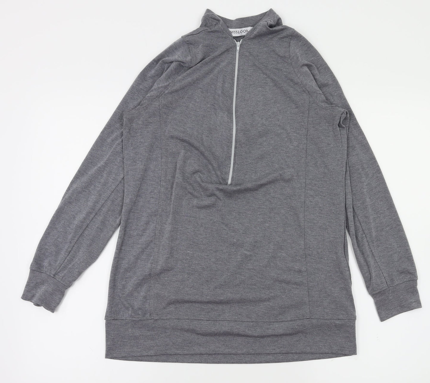 MissLook Womens Grey   Full Zip Jumper Size S