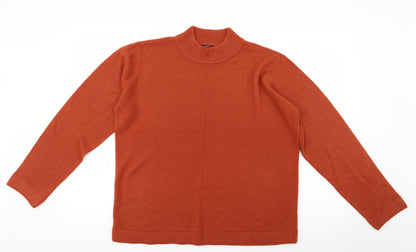 Preloved BM Womens Orange  Knit Pullover Jumper Size M - Front