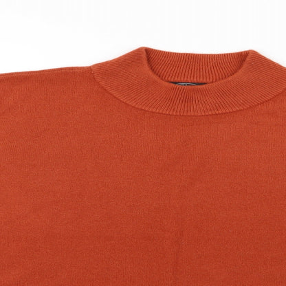 Preloved BM Womens Orange  Knit Pullover Jumper Size M - Detail