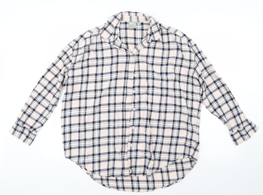 ASOS Womens Pink Check  Basic Button-Up Size 8