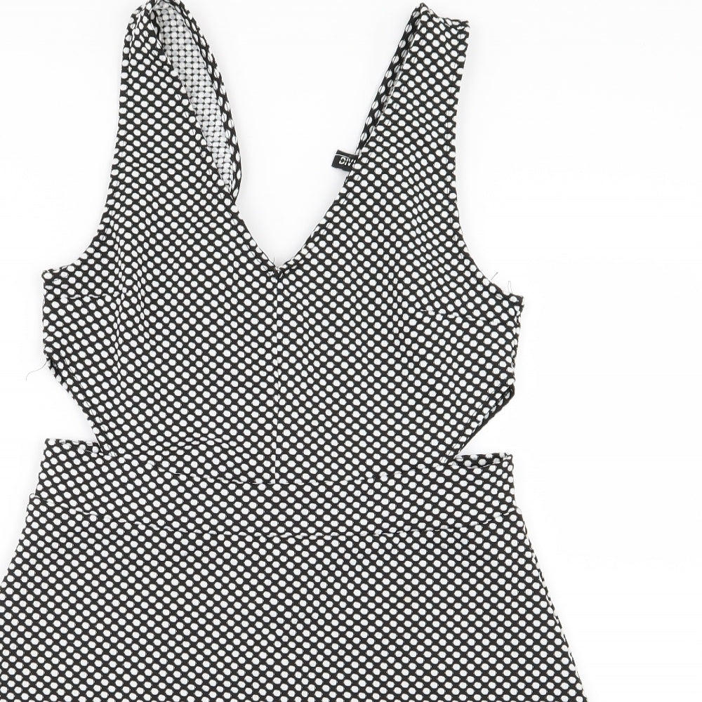 Divided by H&M Womens White Polka Dot  Mini  Size 10