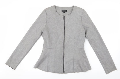 Preloved Topshop Womens Grey   Jacket  Size 10 - Front